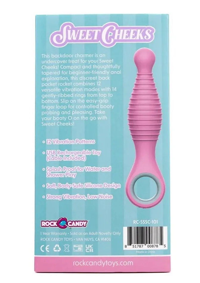 Rock Candy Sweet Cheeks Rechargeable Silicone Anal Vibrator Rock Candy Toys Anal