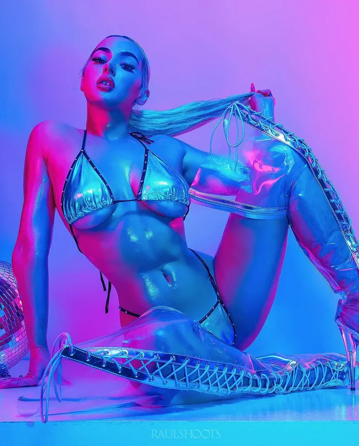 Ruben Dario Metallic Iridescent Bikini with Rhinestones Female Sex Toys Ruben Dario Metallic Iridescent Bikini with Rhinestones Female Sex Toys