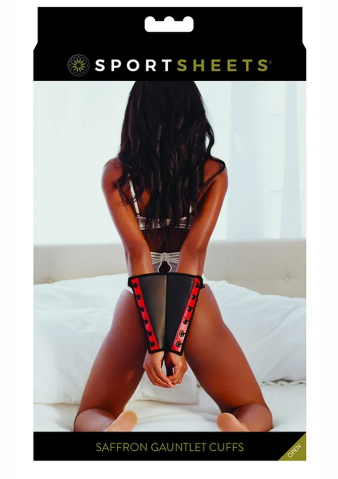 Saffron Male Sex Toys Saffron Gauntlet Cuffs Adjustable Saffron Male Sex Toys Saffron Gauntlet Cuffs Adjustable