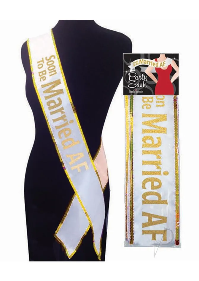 Sashes and Wearables Vibrators Soon to Be Married AF Party Sash